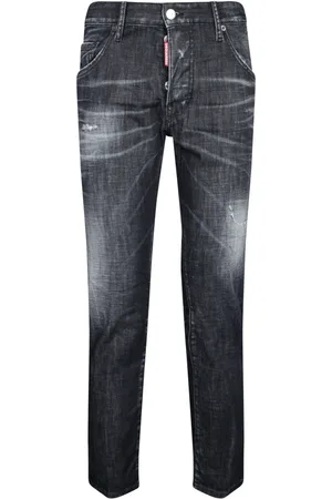 Dsquared2 Jeans, Herr, XS, Svarta snygga jeans för män