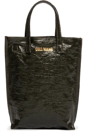 UMA WANG Väska, Dam, ONE Size, Linne, Canvas Logo Print Axelväska