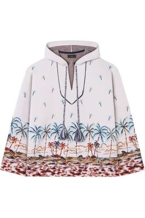 Alanui Sweatshirts & Hoodies, Herr, M, Off-White Klassisk Huva Tröja