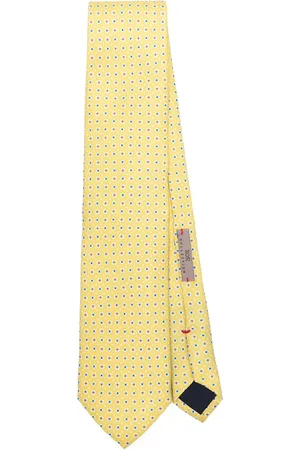Lady Anne Accessoarer, Herr, ONE Size, Geometrisk Citrongul Slips Spetsig Spets