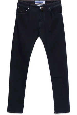 Jacob Cohen Jeans, Herr, W30, Bomull, Navy Classic Five Pocket Jeans