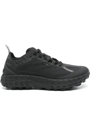 Norda Skor, Herr, 41 1/2 EU, Läder, Svart Sneaker med Reflekterande Detaljer