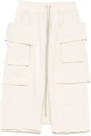 Rick Owens Shorts, Herr, M, Mörk Skugga Elastiska Dragsko Byxor