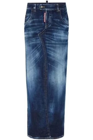 Dsquared2 Kjol, Dam, S, Bomull, Marinblå Jeanskjol