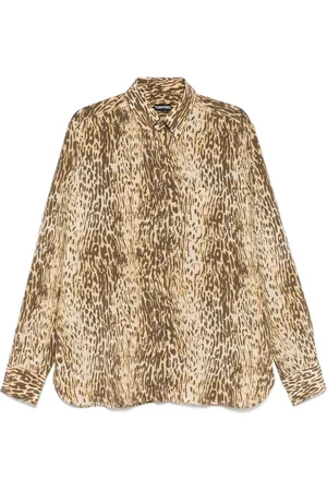 Tom Ford Skjorta, Herr, L, Bomull, Ljusbrun Skjorta med Knappar