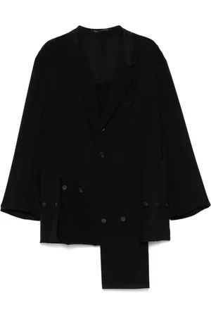 YOHJI YAMAMOTO Kappa, Herr, L, Svart Deconstructed Jacka med Knappfästning