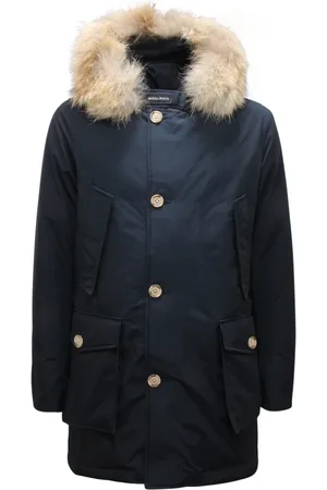 Woolrich Jacka, Herr, 2Xl, Bomull, Arktisk Avtagbar Parkasjacka i Blå
