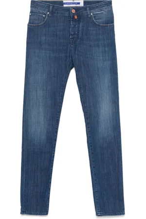 Jacob Cohen Jeans, Herr, W31, Indigo Blå Klassiska Fem-Fickor Jeans
