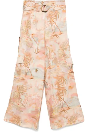 ZIMMERMANN Byxor, Dam, S, Ljus Orange Bältes Jumpsuit
