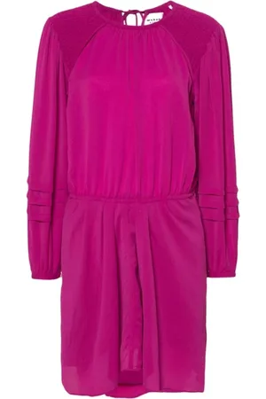 Isabel Marant Klänning, Dam, M, Orkidé Lila Crepe Puffärm Klänning