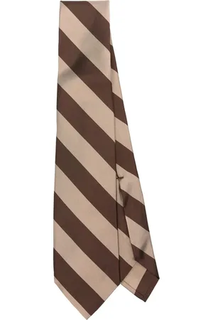 BARBA Accessoarer, Herr, ONE Size, Diagonal Rand Valnöt Slips