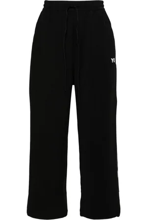 Y-3 Byxor, Dam, S, Bomull, Svart/Vit Bomull Dragsko Byxor