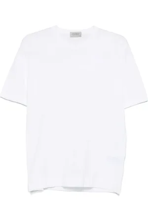 JOHN SMEDLEY Topp, Herr, XL, Vit Crew Neck Kortärmad T-shirt