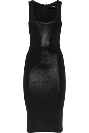Dsquared2 Klänning, Dam, S, Svart Ribbstickad Ärmelös Klänning