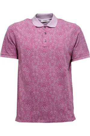 ALPHA STUDIO Topp, Herr, M, Bomull, Färgad bomullst-shirt i lila/fuxia