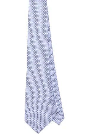 CANALI Accessoarer, Herr, ONE Size, Blå spetsig spets enkel slinga slips