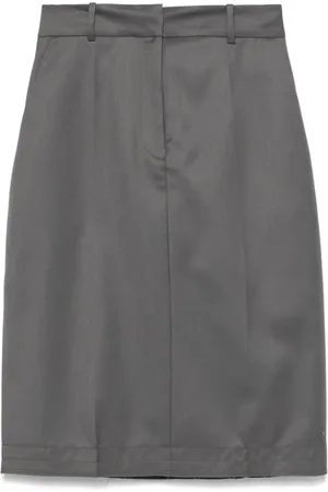 Low Classic Kjol, Dam, L, Antracitgrå Kjol med Fickor