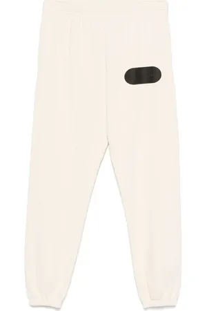 GALLERY DEPT. Byxor, Herr, S, Bomull, Cream Cotton Jersey Graphic Print Pants