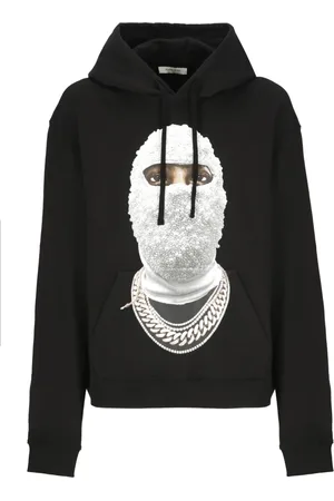 Ih Nom Uh Nit Sweatshirts & Hoodies, Herr, L, Bomull, Svart Bomullshoodie med Logotyptryck