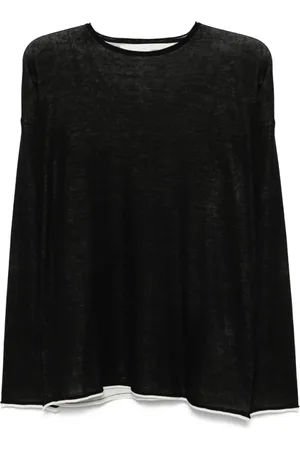 ISABEL BENENATO Stickade tröjor & koftor, Herr, L, Svart Drop Shoulder Tröja