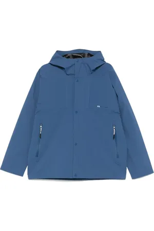 Paul Smith Jacka, Herr, S, Blå Kappor med Huva och Fickor