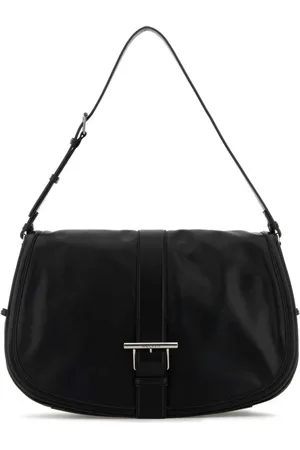 Alexander McQueen Väska, Herr, ONE Size, Läder, Svart läder Maxi Satchel axelväska