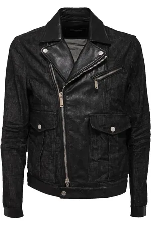 Dsquared2 Jacka, Herr, L, Läder, Läderjacka med jeansstil