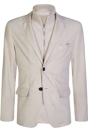 ELEVENTY Jacka, Herr, L, Mocka, Mocka Blazer med Avtagbar Jersey Väst