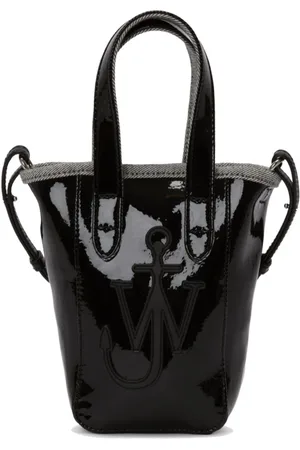 J.W.Anderson Väska, Dam, ONE Size, Läder, Stilren Svart Bucket Bag
