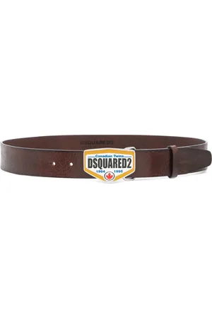 Dsquared2 Accessoarer, Herr, 100 CM, Läder, Enkel Spänne Bälte med Logodetalj