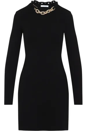 Paco rabanne Klänning, Dam, M, Läder, Svart Elegant Klänning Damkläder