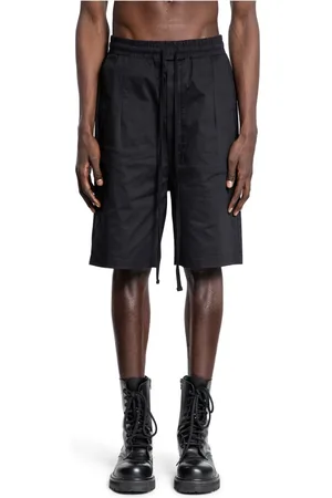 THOM KROM Shorts, Herr, S, Bomull, Svarta Canvas Elastiska Midjeshorts