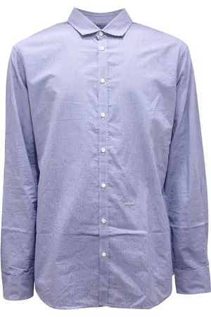Dsquared2 Skjorta, Herr, 2Xl, Blå Mikro Mönster Skjorta
