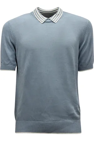ELEVENTY Topp, Herr, L, Italiensk Stil Stickad Topp