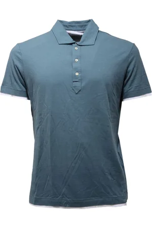 Paolo Pecora Topp, Herr, S, Bomull, Lätt Bomull T-shirt med Vita Insatser