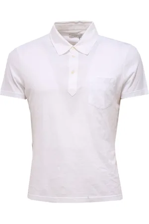 Paolo Pecora Topp, Herr, S, Slim vit t-shirt med stil 17E