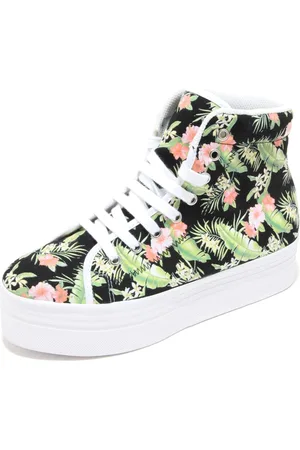 Jeffrey Campbell Skor, Dam, 40 EU, Svart Blommig Kilskor