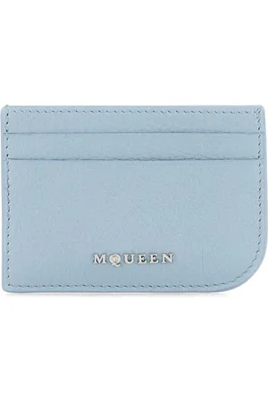 Alexander McQueen Accessoarer, Herr, ONE Size, Läder, Ljusblå läderkorthållare plånböcker