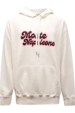 Family First Sweatshirts & Hoodies, Herr, L, Vit Hoodie Sweatshirt Tillverkad i Italien
