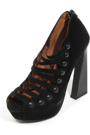 Jeffrey Campbell Skor, Dam, 37 EU, Mocka, Svart Mocka Högklackade Skor