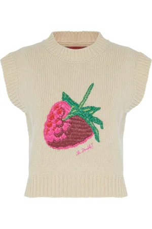 La DoubleJ Stickade tröjor & koftor, Dam, M, Nylon, Raffia Raspberry Cropped Vest