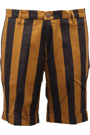 MICHAEL COAL Shorts, Herr, W34, Bomull, Randig bomull/linne Bermuda shorts