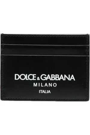 Dolce & Gabbana Accessoarer, Herr, ONE Size, Läder, Svart läderkorthållarkoppling