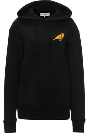 J.W.Anderson Sweatshirts & Hoodies, Dam, XS, Bomull, Hoodie med broderad logotyp