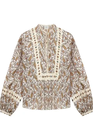 Isabel Marant Blusar & Skjortor , Dam, L, Ecru Gayle Top