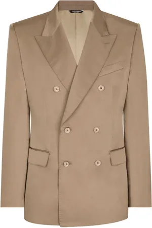 Dolce & Gabbana Jacka, Herr, 2Xl, Sidendubbelknäppt Blazer med Peak Revers