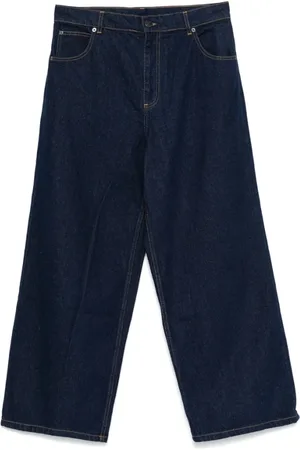 Charles Jeffrey Loverboy Jeans, Herr, W34, Indigo Blå Klassiska Jeans med Logopatch