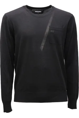 Dsquared2 Stickade tröjor & koftor, Herr, M, Ulltröja i svart modell S74Ha1103