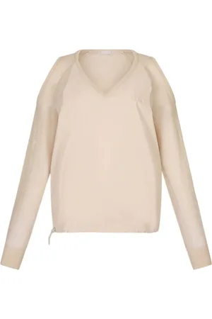 Liu Jo Topp, Dam, XS, Bomull, Sweatshirt med genomskinliga ärmar