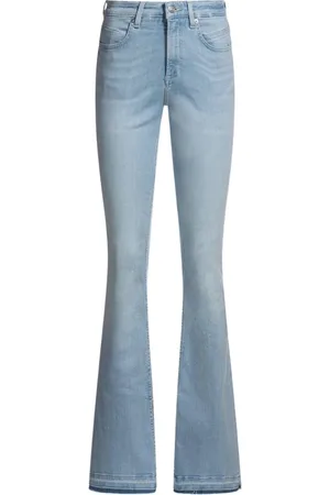HUGO BOSS Jeans, Dam, W29, Denim, Blå Bootcut Jeans med sprund